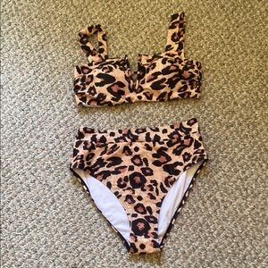 Leopard Print Bikini Set
